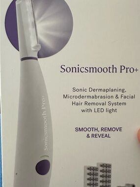 Sonicsmooth Pro+ White Facial Dermaplaning & Hair Removal Tool